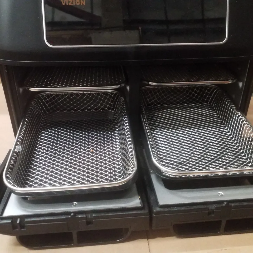 BOXED TOWER T17102 VORTX VIZION 11 LITRE DIGITAL DUAL AIR FRYER OVEN