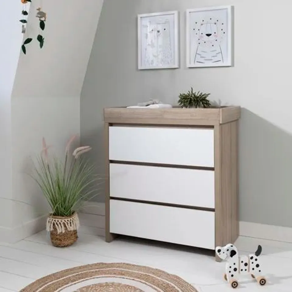 BOXED MODENA CHANGING UNIT WHIRE/OAK 2 BOXES