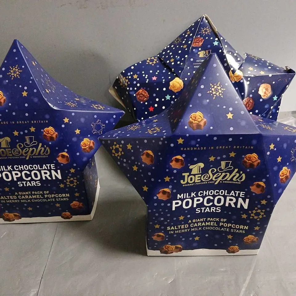 LOT OF 3 JOE & STEPHS MILK CHOCOLATE POPCORN STARS