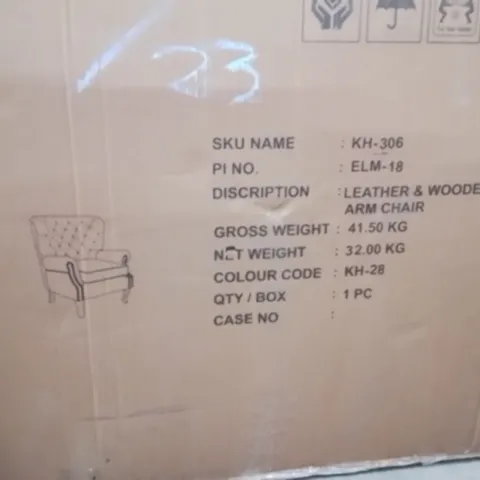 BOXED ARM CHAIR
