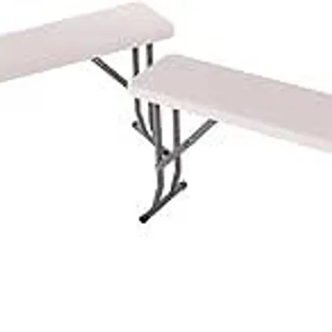 BOXED OYPLA 2X 3FT 95CM FOLDING HEAVY DUTY OUTDOOR 2 PERSON TRESTLE BENCH CHAIR