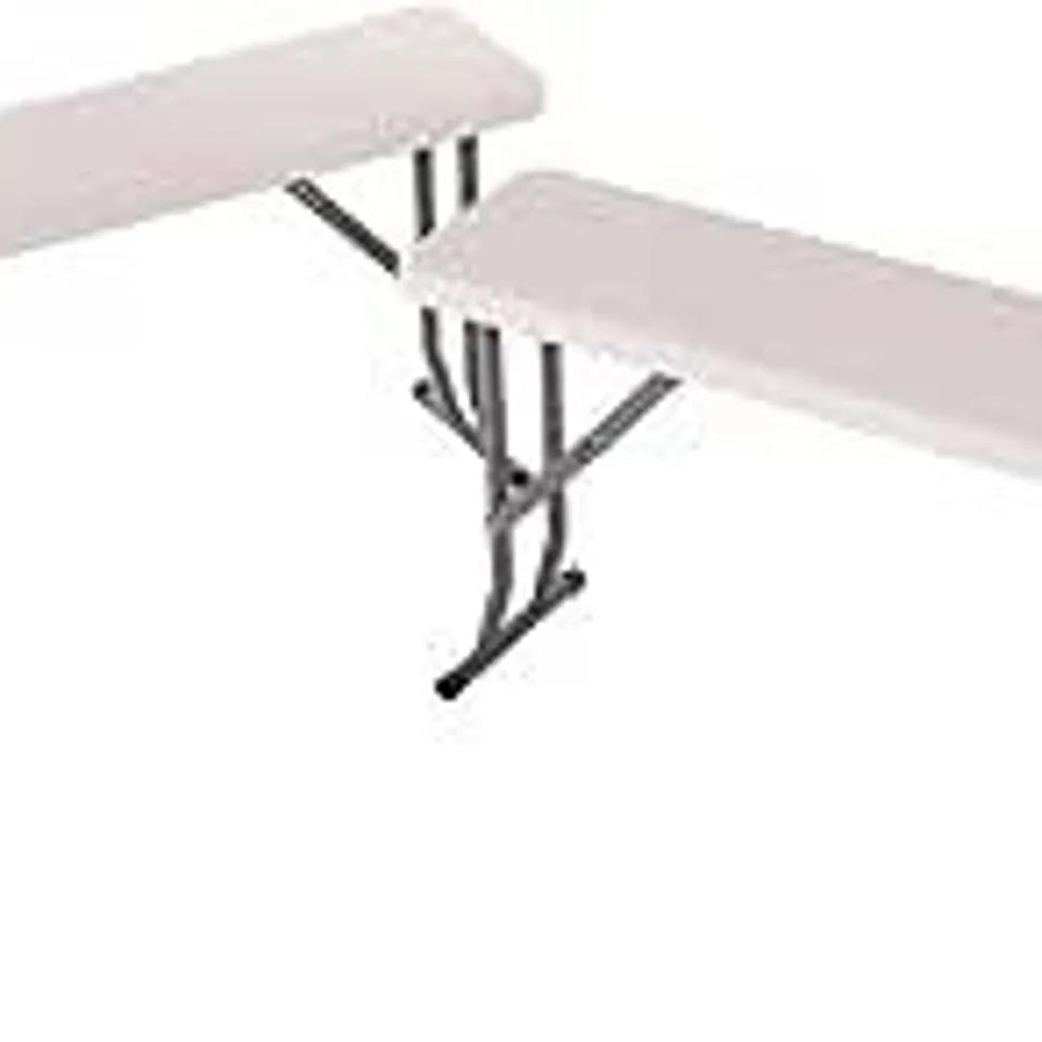 BOXED OYPLA 2X 3FT 95CM FOLDING HEAVY DUTY OUTDOOR 2 PERSON TRESTLE BENCH CHAIR
