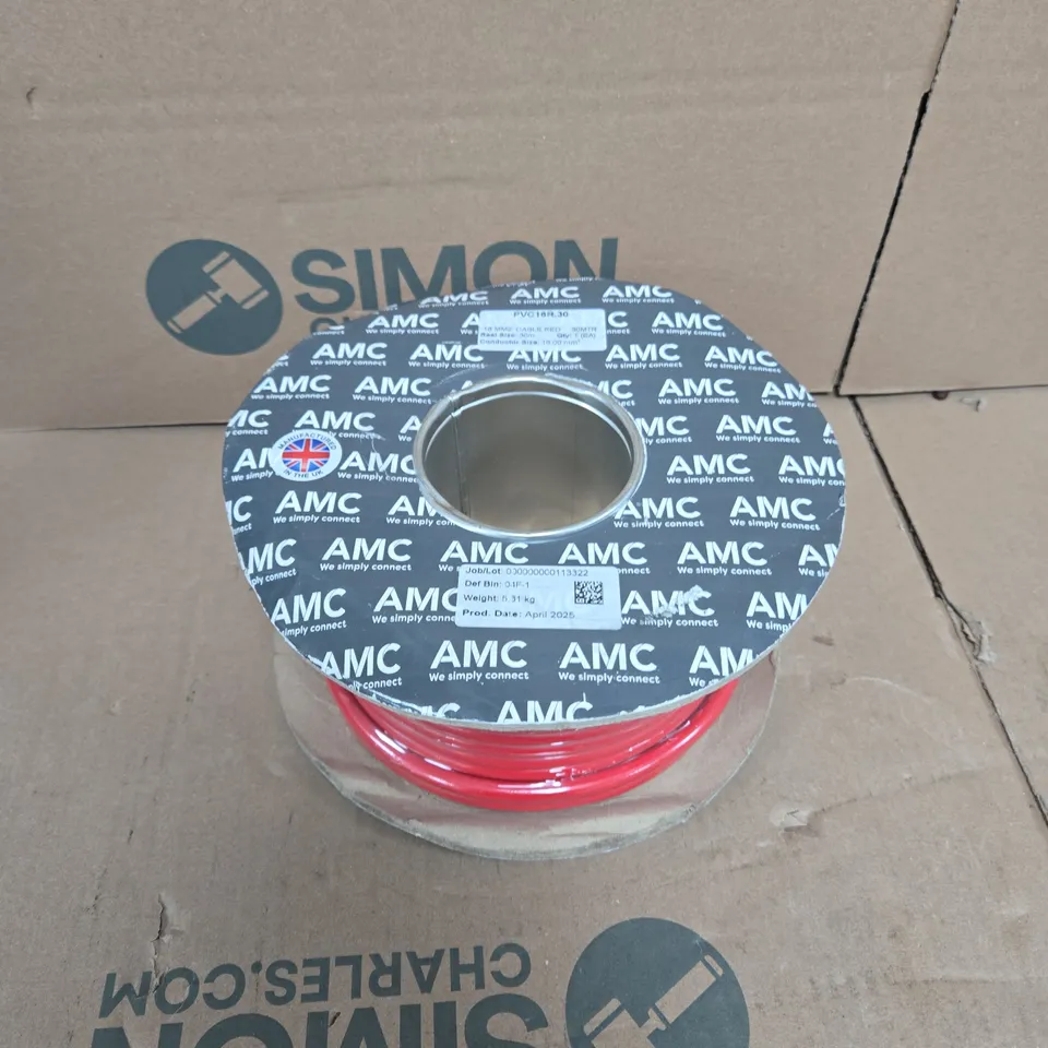 AMC PVC16R.30 16 MM2 CABLE IN RED 30M REEL