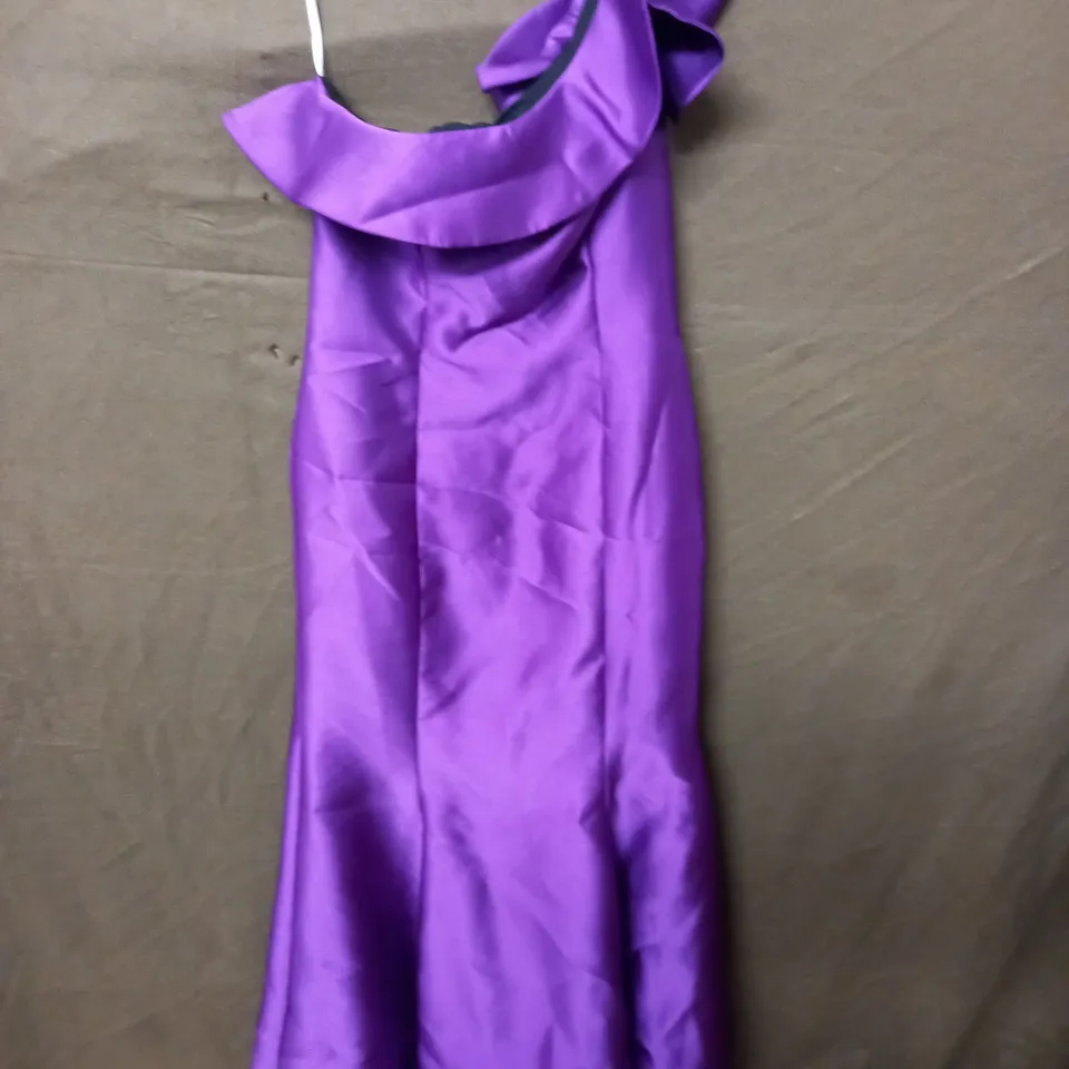 LAZARO PURPLE ONE SHOULDER OCCASIONAL DRESS - 10