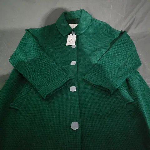 SEASALT CORNWALL BOSKERRIS COAT – PUPPY TOOTH GLADE, GREEN - SIZE 14