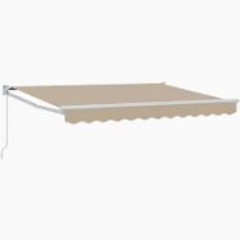 BOXED OUTSUNNY MANUAL RETRACTABLE AWNING - BEIGE (1 BOX)