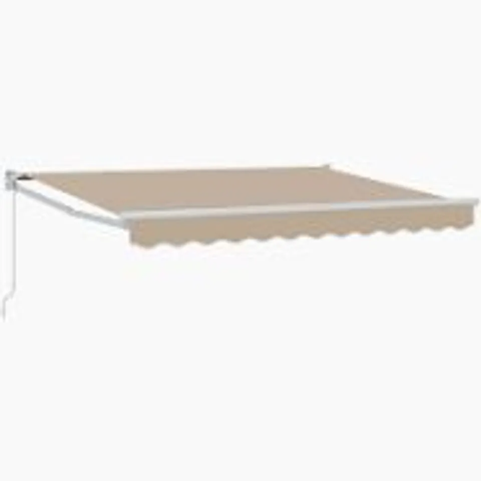 BOXED OUTSUNNY MANUAL RETRACTABLE AWNING - BEIGE (1 BOX)