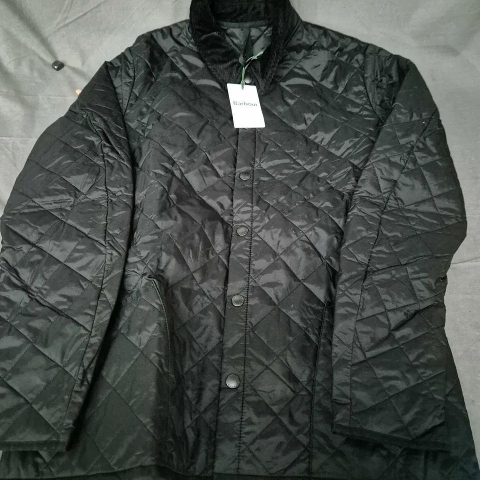 BARBOUR HERITAGE LIDDESDALE QUILT JACKET – BLACK, XL