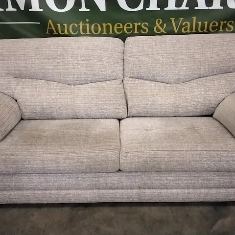 QUALITY BRITISH DESIGNED & MANUFACTURED G PLAN STRATFORD 3 SEATER SOFA LOOM SHALE FABRIC