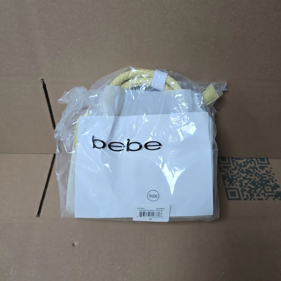 BEBE ALEXANDRA SMALL SATCHEL BAG – BLONDE