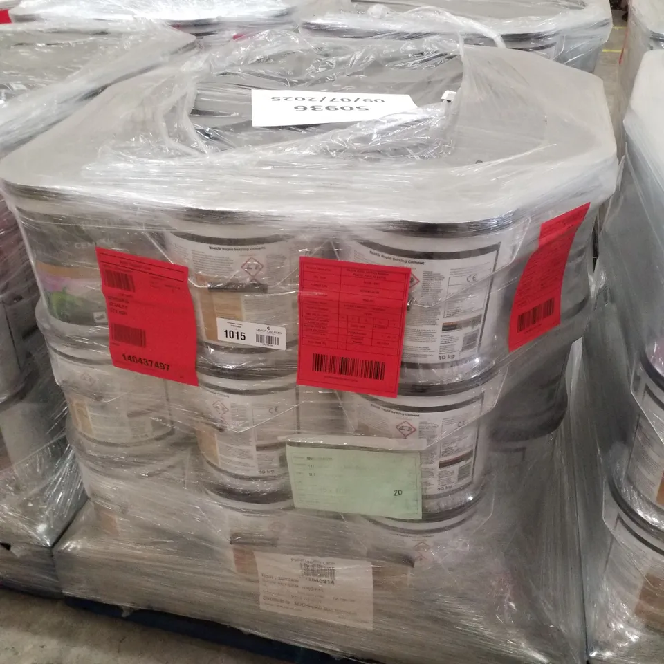 PALLET CONTAINING APPROXIMATELY 45 BUCKETS OF BOSTIK CEMENTONE RAPID SETTING WATERPROOF CEMENT 10KG