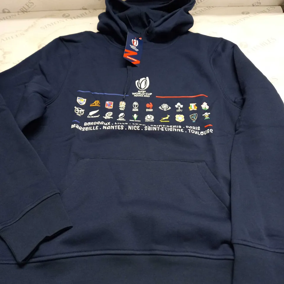 RUGBY WORLD CUP FRANCE 2023 NAVY HOODIE - L