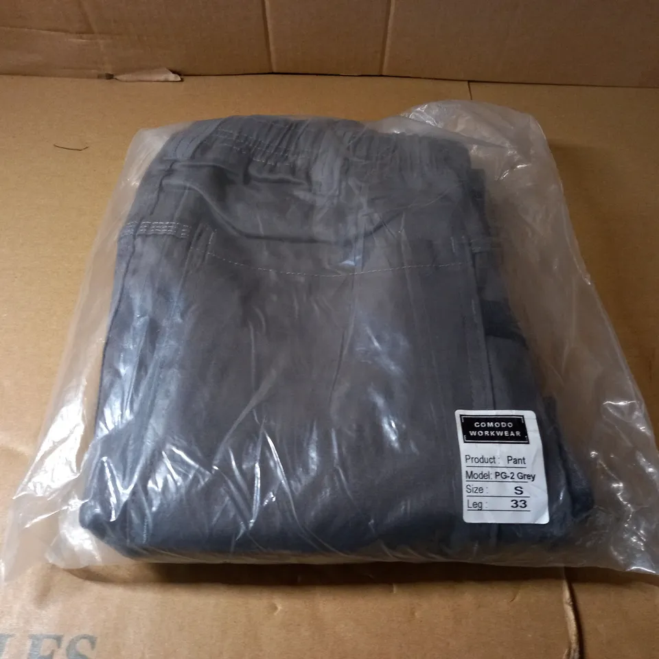 COMODO WORKWEAR TROUSERS - GREY SIZE S 33LEG