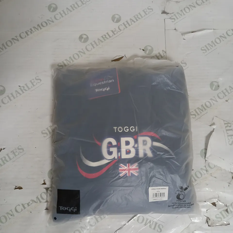 TOGGI GBR BERCY HOODED SWEATSHIRT IN NAVY SIZE L