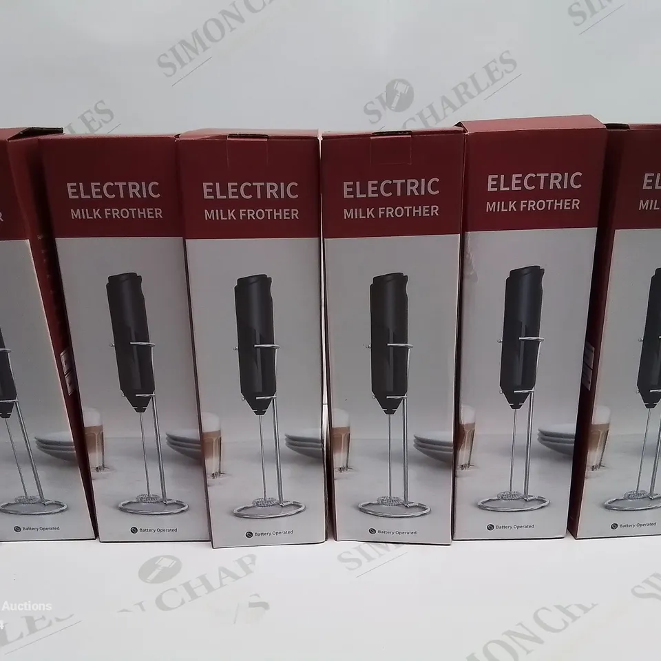 LOT OF 6 BRAND NEW BOXED ELECTRIC MILK FROTHERS