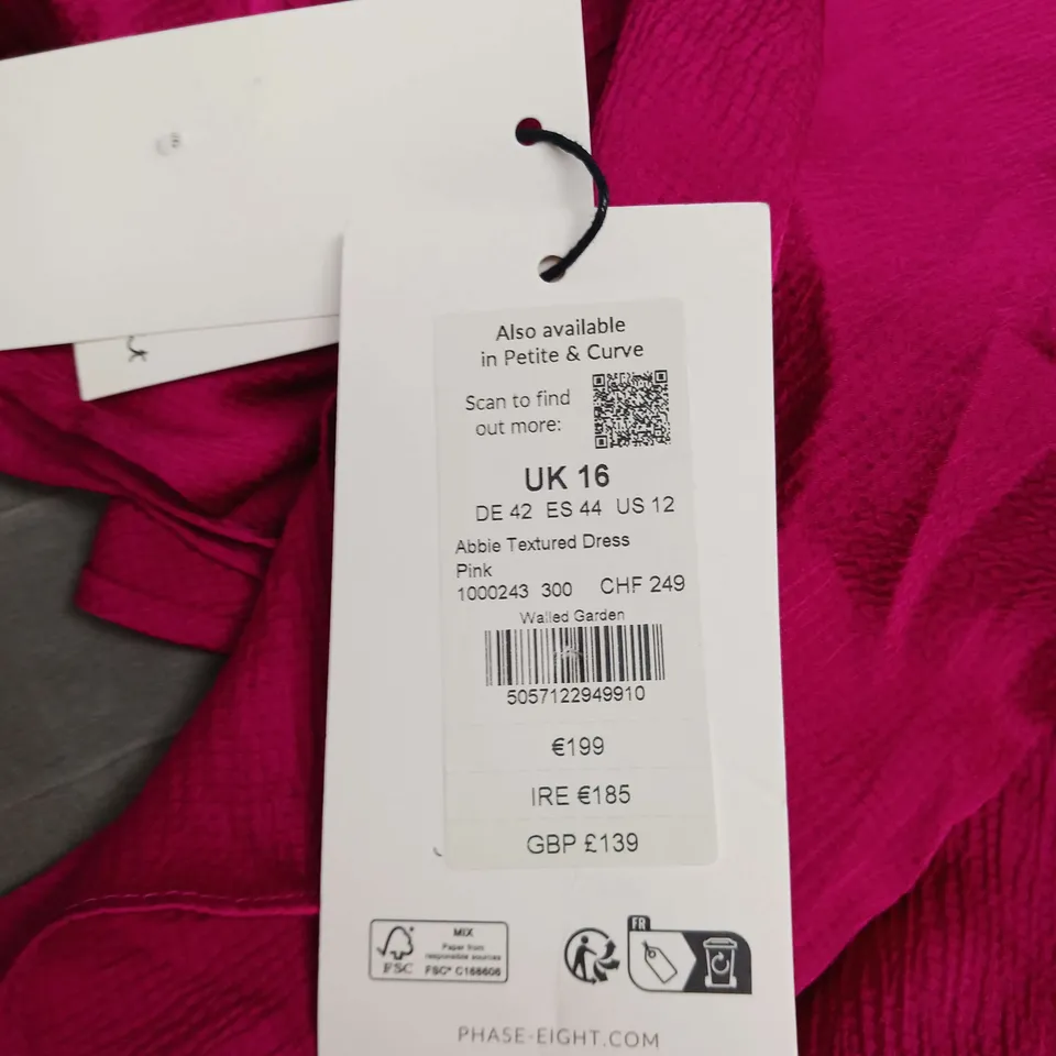 PHASE EIGHT ABBIE TEXTURED DRESS - SIZE 16