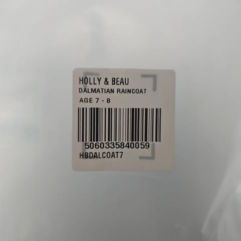 HOLLY & BEAU DALMATIAN RAINCOAT – AGE 7-8