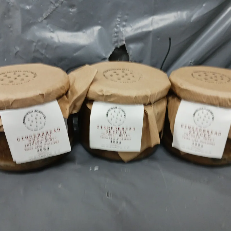 EDINBURGH HONEY CO HONEY SET (3 GINGERBREAD SPICED INFUSED HONEY (400g) - COLLECTION ONLY