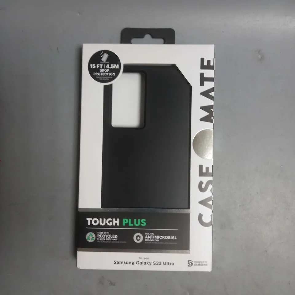 BOX OF APPROXIMATELY 38 CASEMATE TOUGH PLUS PHONE CASES FOR SAMSUNG GALAXY S22 ULTRA IN BLACK