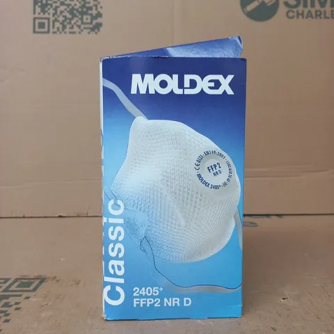 MOLDEX CLASSIC 2405+ FFP2 NR D DISPOSABLE RESPIRATOR MASK – BOXED SET OF APPROXIMATELY 20 MASKS