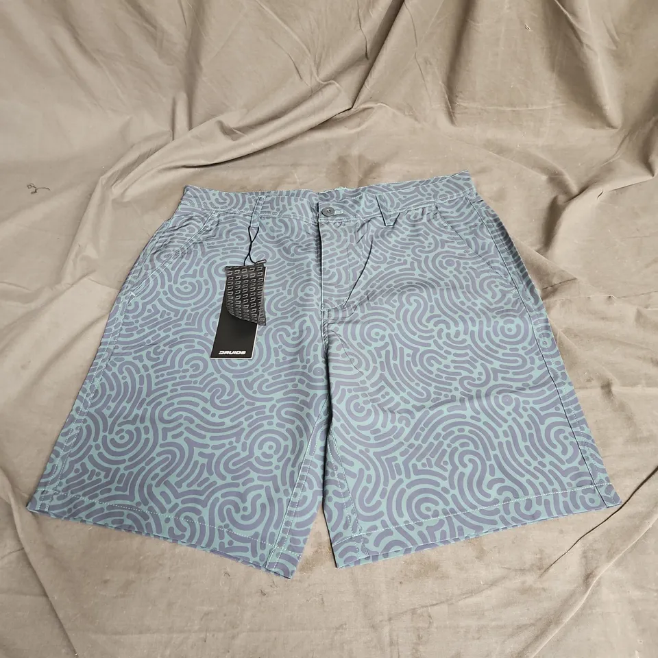 DRUIDS HERITAGE JUMBLE SHORTS IN SAGE SIZE 32"