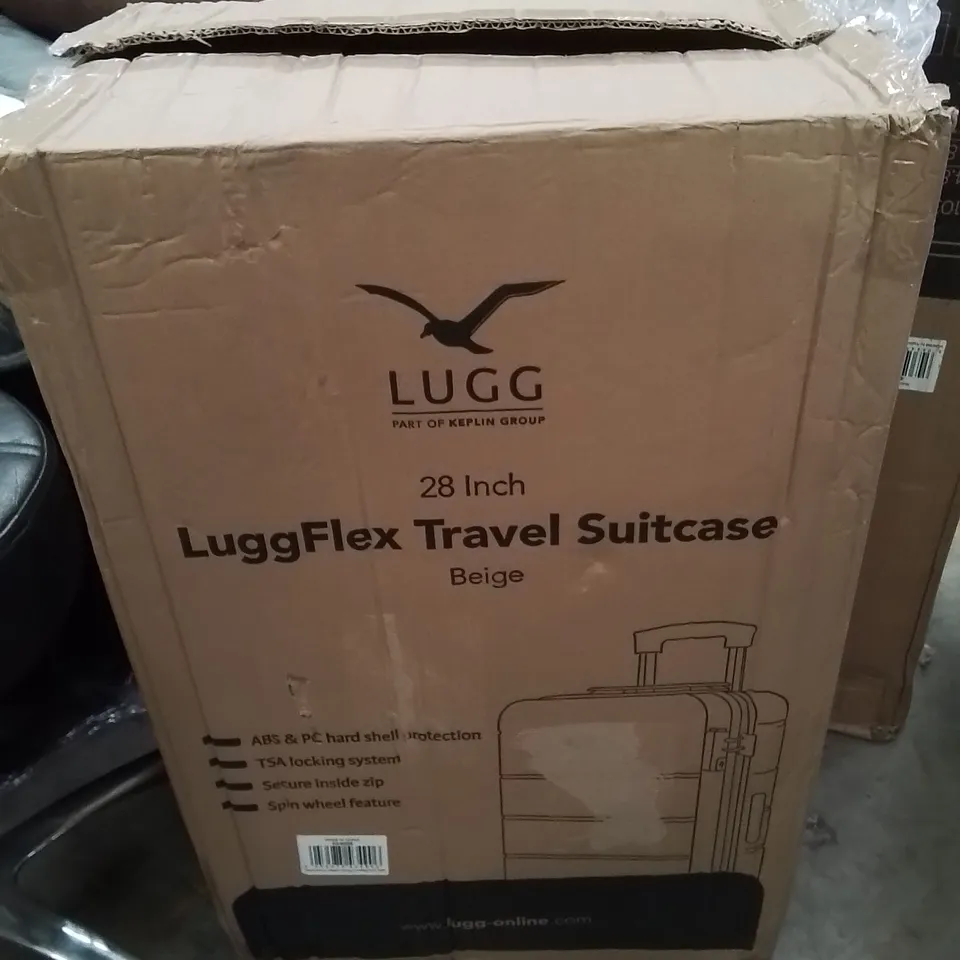 BOXED LUGGFLEX TRAVEL SUITCASE BEIGE 28"