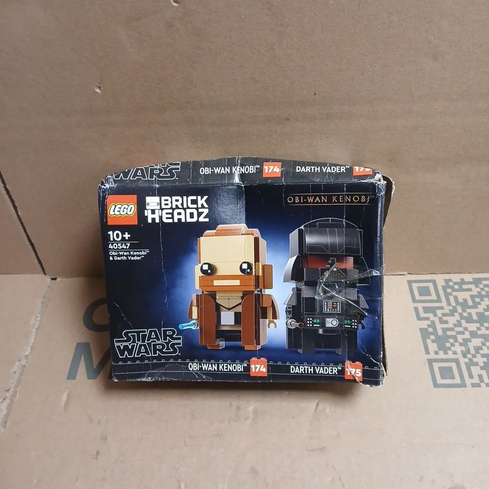 LEGO DISNEY STAR WARS BRICK HEADZ OBI WAN KENOBI AND DARTH VADER BOXED