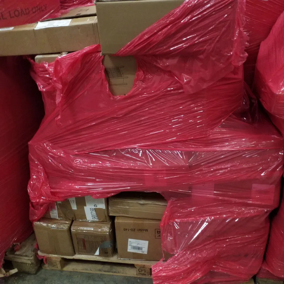 PALLET CONTAINING ASSORTED PRODUCTS INCLUDING FULL SIZE FOOD PROCESSOR, BEDSIDE TABLE, PLAYPEN & BABY PLAY MAT