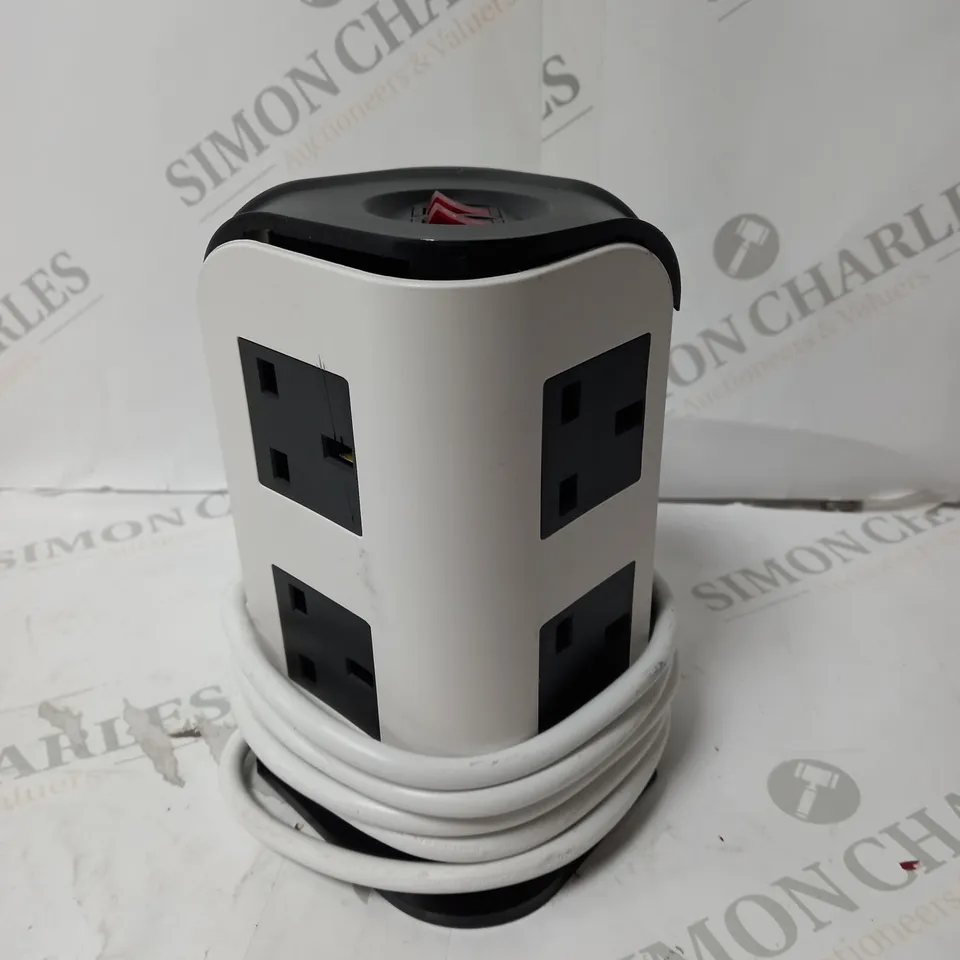 SAFEMORE SURGE PROTECTION 8 WAY PLUG EXTENDER W/ 4 USB CHARGING PORTS