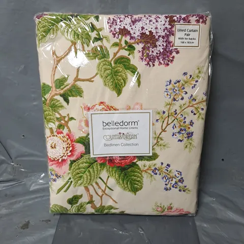 belledorm country dream pencil pleat curtains - floral multi - 66" x 72"