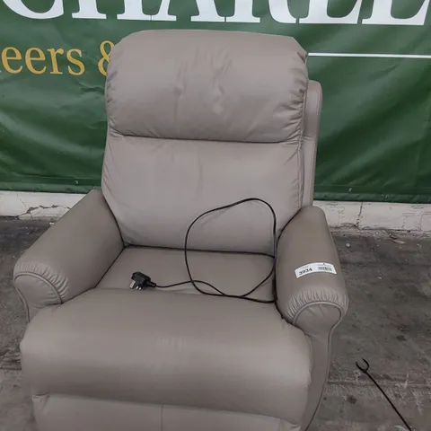 QUALITY BRITISH DESIGNER G PLAN NEWBURY EASY CHAIR OXFORD MUSHROOM LEATHER 