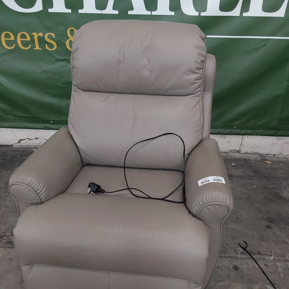 QUALITY BRITISH DESIGNER G PLAN NEWBURY EASY CHAIR OXFORD MUSHROOM LEATHER 