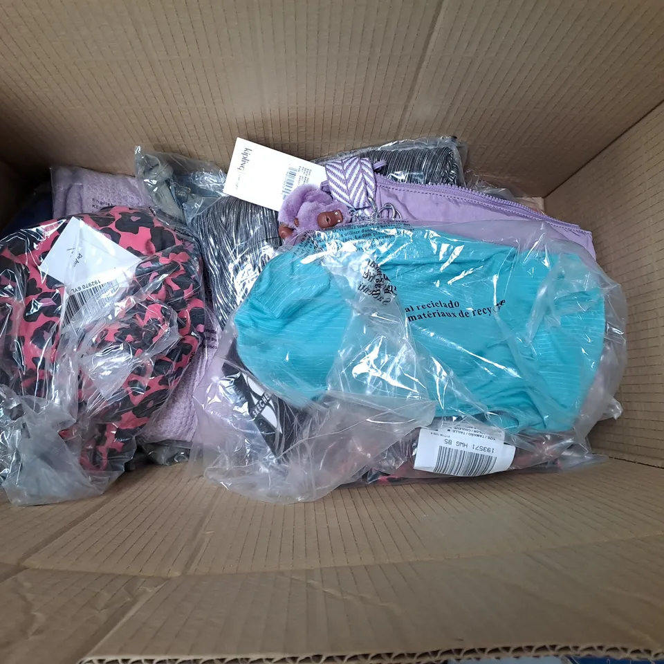 APPROXIMATELY 15 CLOTHING ITEMS TO INCLUDE DANNII MINOGUE TOPS AND A KIPLING BAG