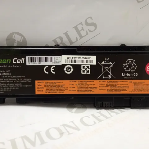 GREEN CELL RECHARGEABLE LATOP BATTERY T430S