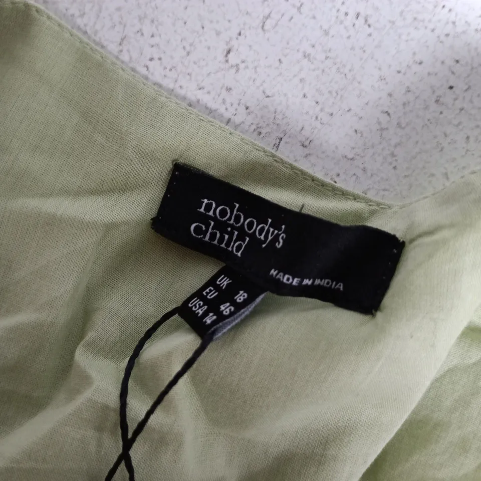 NOBODYS CHILD SS BESS MIDI DRESS IN GREEN - UK 18