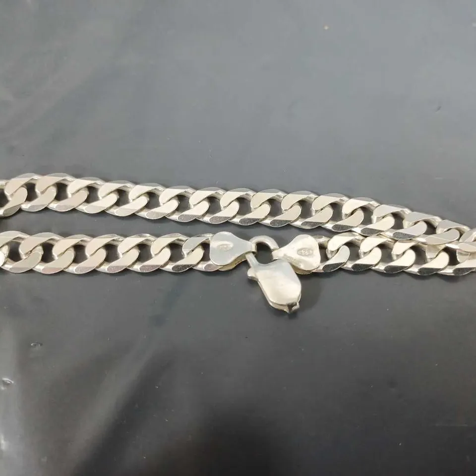 STERLING SILVER 1/2 OZ SOLID DIAMOND CUT MENS BBRACELET