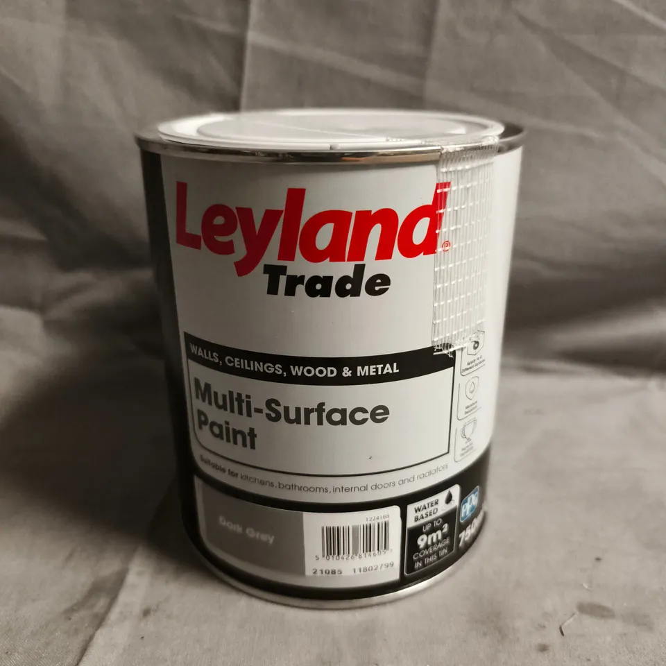 LEYLAND MULTI-SURFACE PAINT - DARK GREY (750ML)