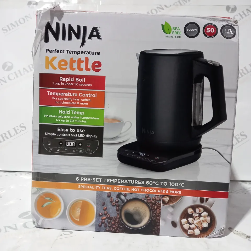 BOXED NINJA PERFECT TEMPERATURE KETTLE KT200UK