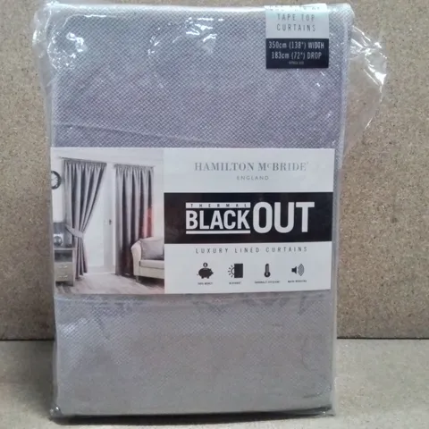 BRAND NEW HAMILTON MCBRIDE THERMAL BLACKOUT CURTAINS 350CM X 183CM (BELVEDERE)