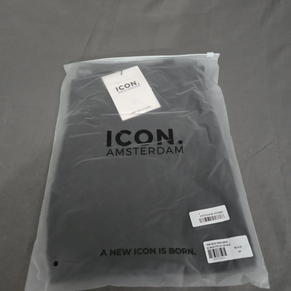 BAGGED ICON AMSTERDAM TECH TROUSERS SIZE 34