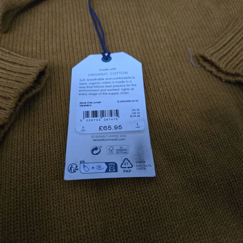 SEASALT CORNWALL STONE CHAT JUMPER SIZE 18