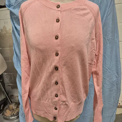 JULIPA PINK CARDIGAN, WOMEN'S, BUTTON FRONT, UK 12/14 (EU 40/42)