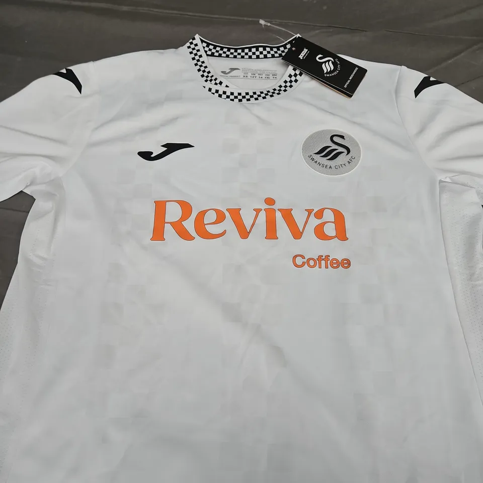 SWANSEA CITY FC HOME JERSEY - SIZE 14 YEARS