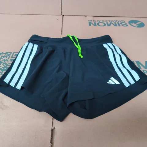 ADIDAS MEN'S BLACK ATHLETIC SHORTS - SMALL