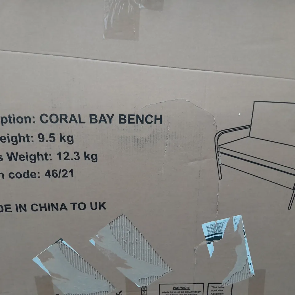 BOXED CORAL BAY BENCH - COLLECTION ONLY  RRP £149.99