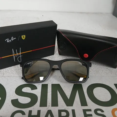 RAY-BAN SUNGLASSES – BLACK WAYFARER STYLE, FERRARI EDITION