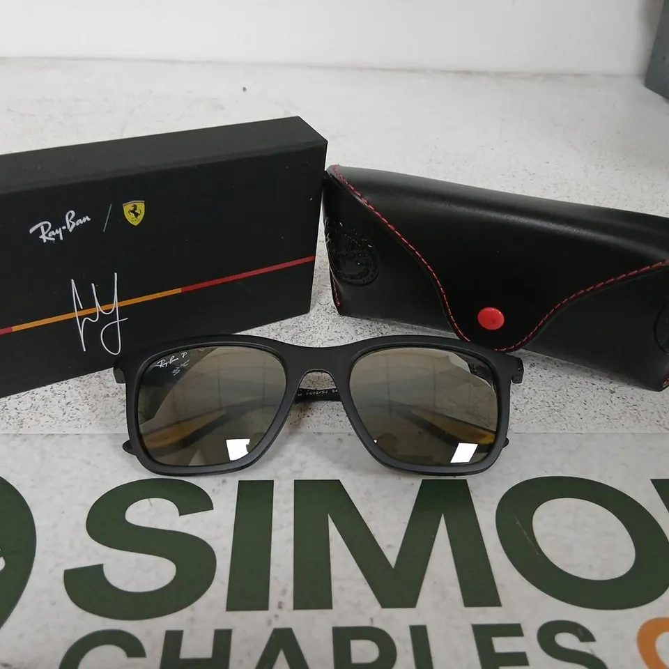 RAY-BAN SUNGLASSES – BLACK WAYFARER STYLE, FERRARI EDITION