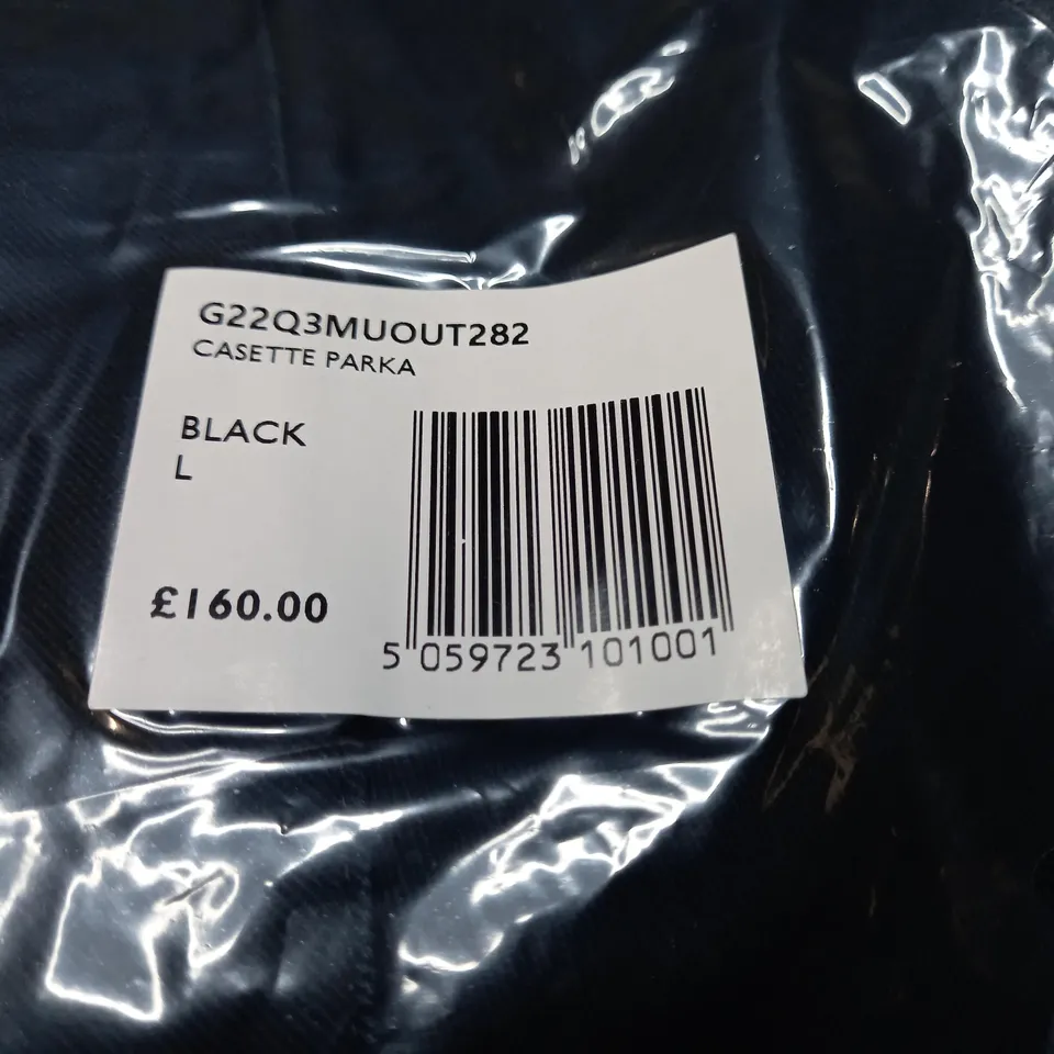 PRETTY GREEN CASETTE PARKA IN BLACK SIZE L