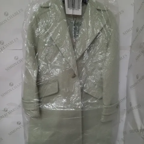 HOBBS LONDON LILLIE COAT IN GREEN IVORY SIZE 10