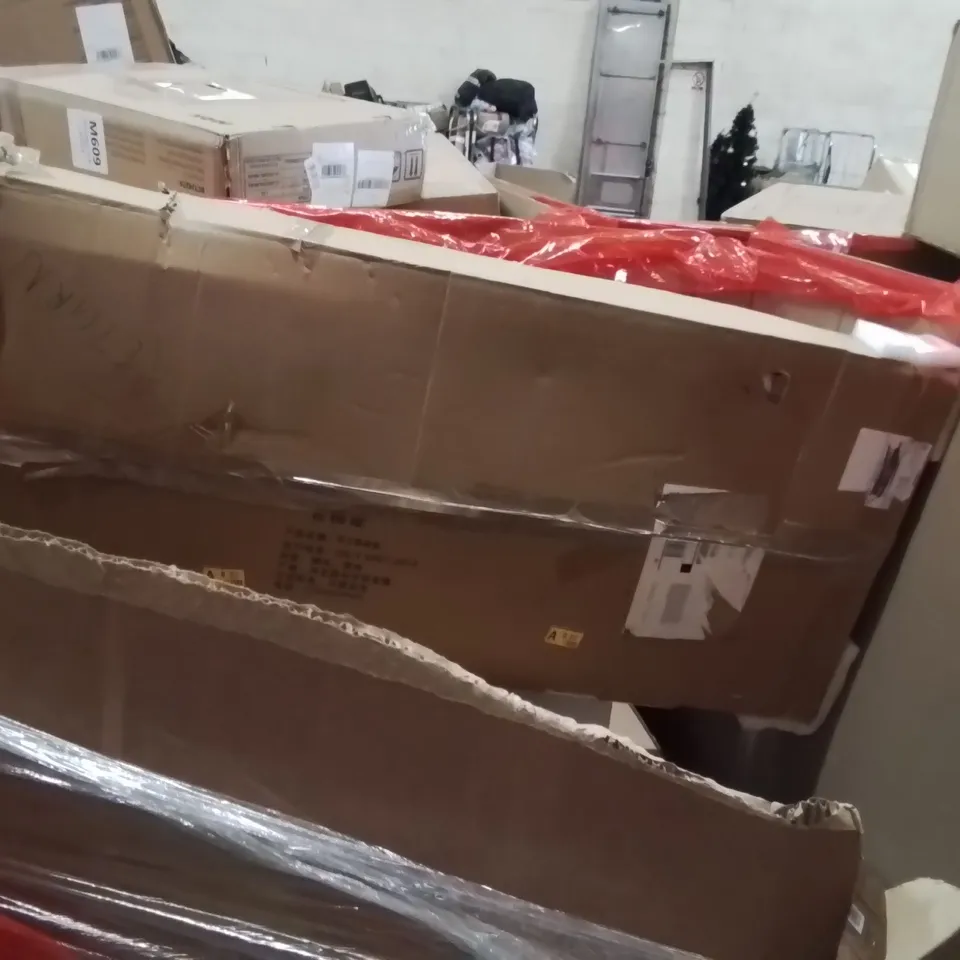 PALLET OF ASSORTED HOUSEHOLD GOODS AND PRODUCTS TO INCLUDE;STEAM CLEANER,MOP,PET BED MAT